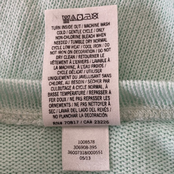 PINK Victoria’s Secret Low Back Pullover Sweater Mint Green - Picture 6 of 7